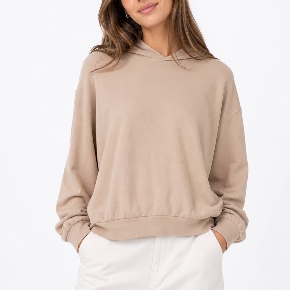 H&M Divided Basic Hoodie Tan Beige Oversized Sweatshirt XXL